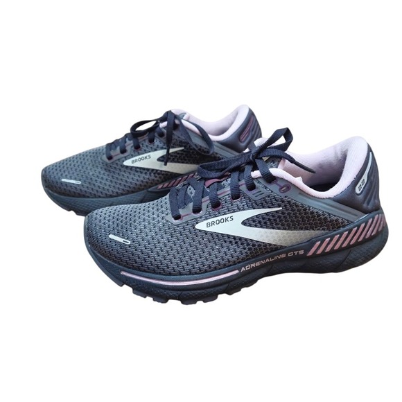 Brooks Women Pearl/Black/Metallic Adrenaline GTS22 Sneakers Sz 7B - Picture 8 of 10